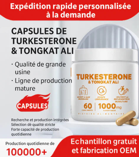 Capsules de testostérone turkestérone tongkat ali - Puissance, Énergie & Croissance Musculaire
