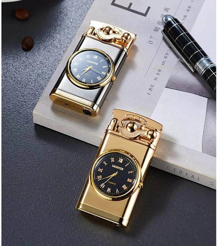 Briquet À Levier Avec Montre Intégrée