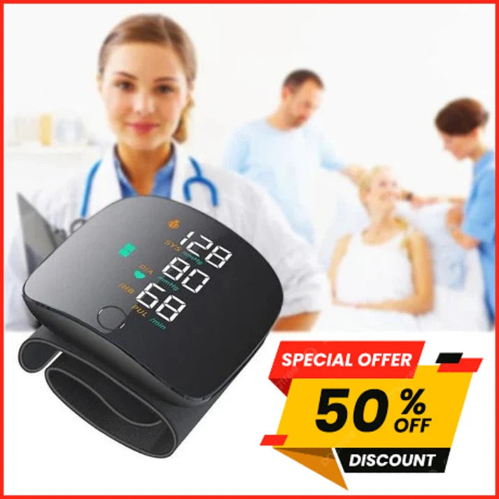 Tensiomètre Poignet Portable et Rechargeable Avec Écran LED : Précision Et Facilité D'utilisation