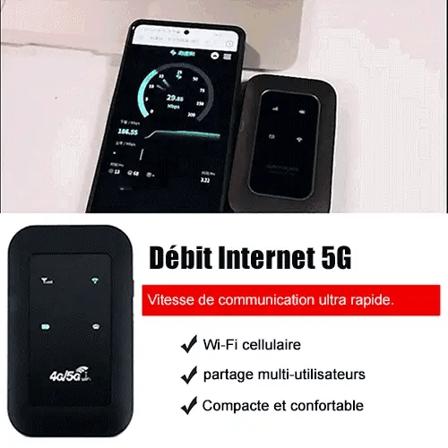 Wifi Portable Sans Fils 4G/ 5G Avec Battery 2100 M-Ah 388 Avis