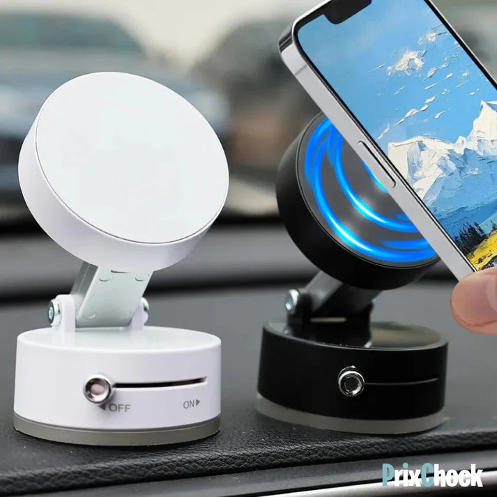 Support Téléphone Magnétique Ultra-Stable à Ventouse MagSafe™ – Rotation 360° pour iPhone et Android