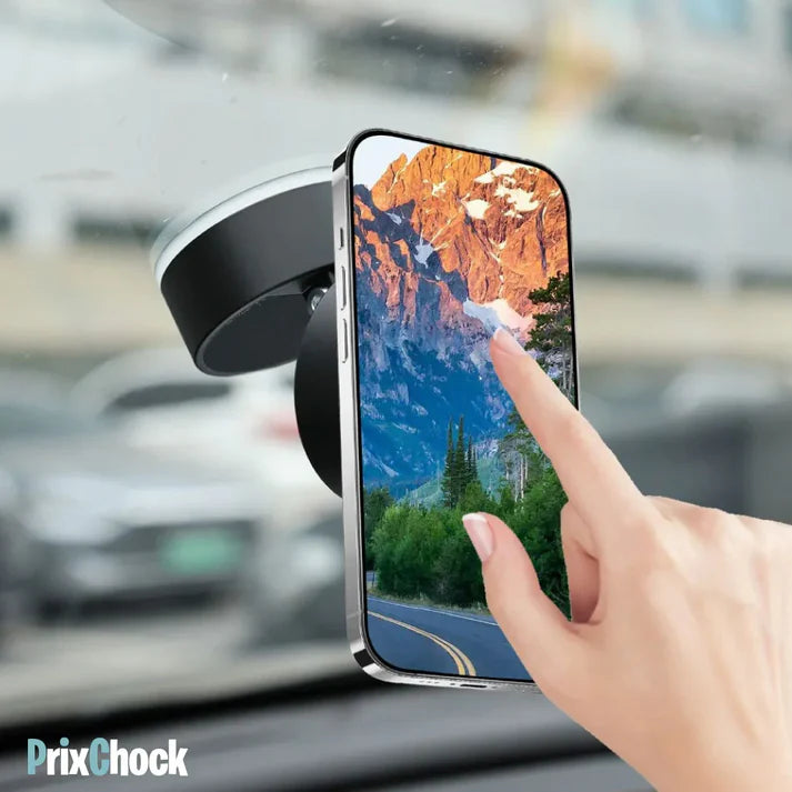 Support Téléphone Magnétique Ultra-Stable à Ventouse MagSafe™ – Rotation 360° pour iPhone et Android