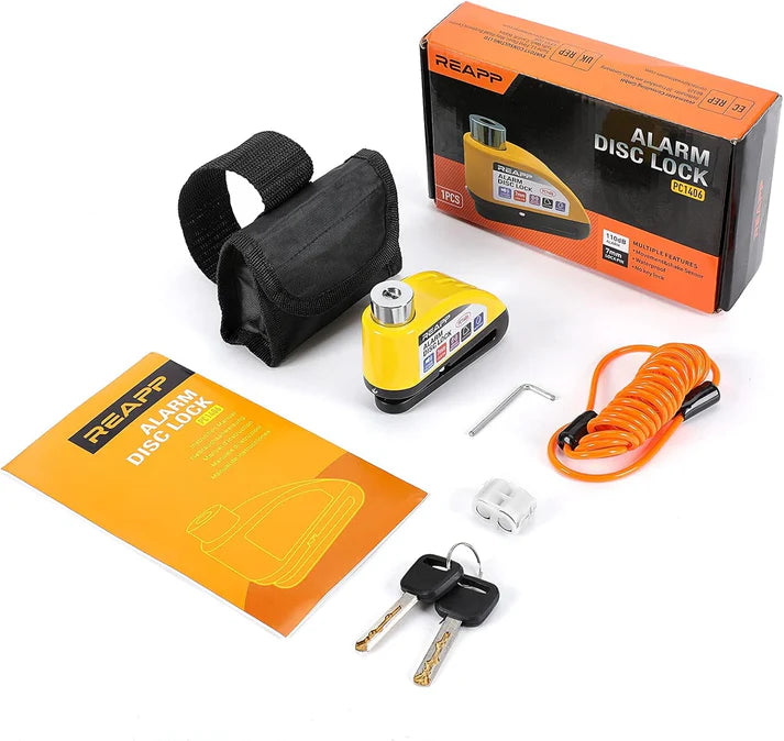 Antivol de Disque Alarme Étanche pour Moto et Vélo - Sécurité Max