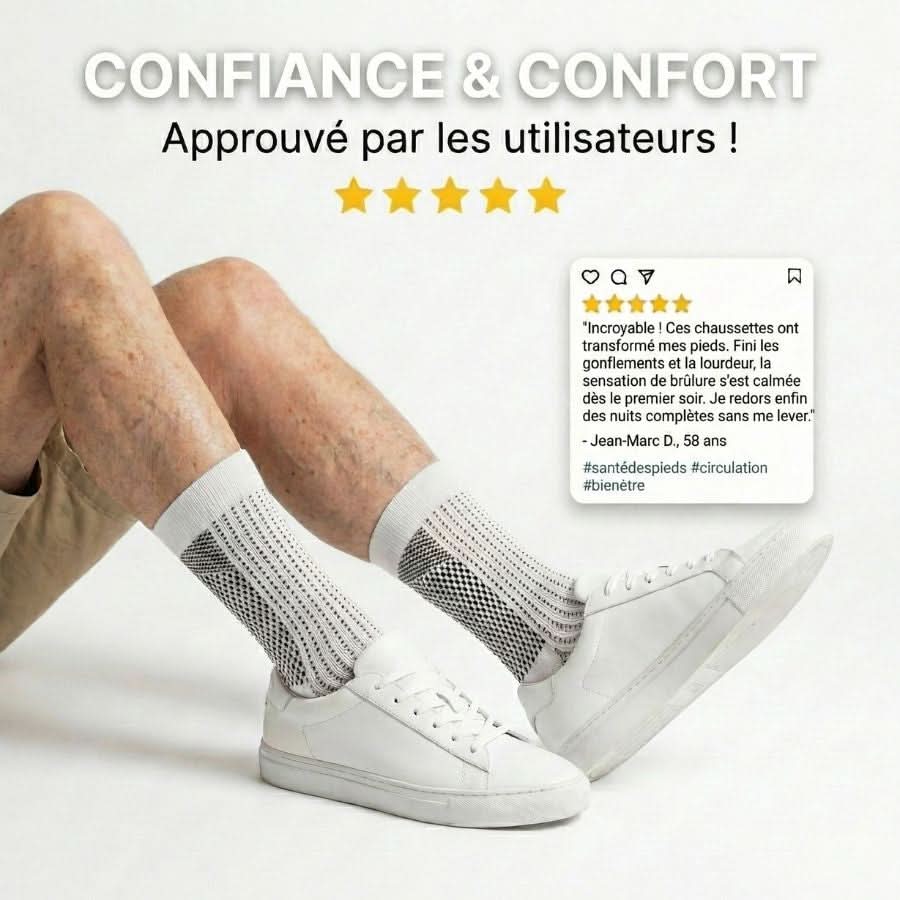 NeuroMarche+ - Chaussettes de Compression Neuro-Apaisantes