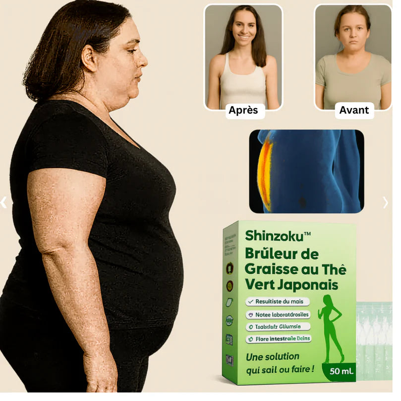 Shinzoku™ Brûleur de Graisse au Thé Vert Japonais | Perdez 5 kg de ventre en 7 jours sans bouger de votre canapé!