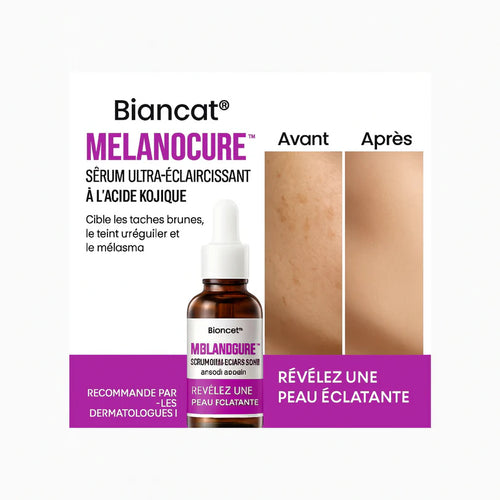 MelanoCure™ Sérum Ultra-Éclaircissant à l’Acide Kojique | Élimine les taches brunes en 3 jours chrono!