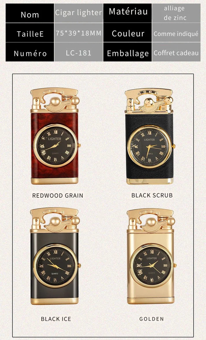 Briquet À Levier Avec Montre Intégrée