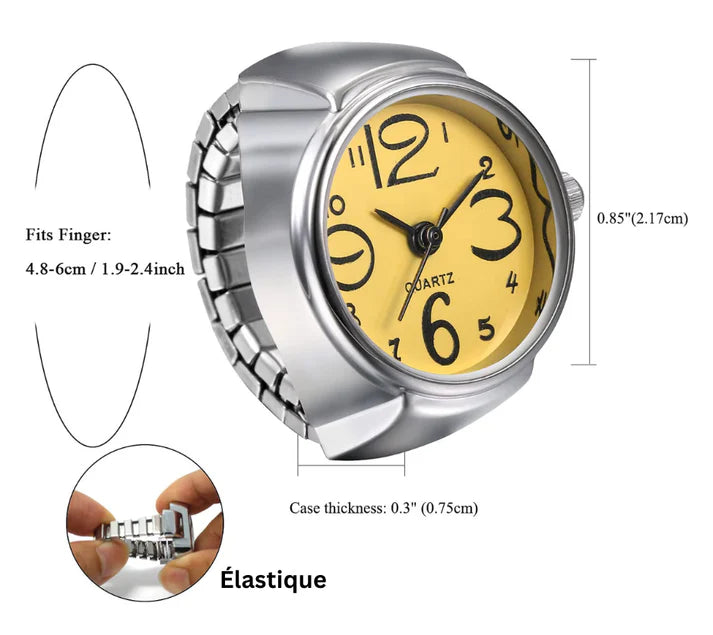 Bague Montre Réglable Pour Homme Et Femme
