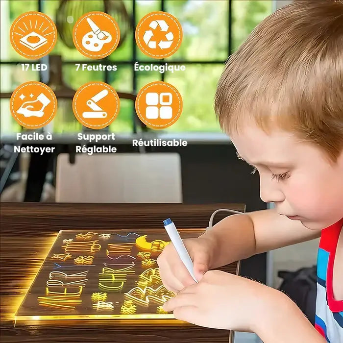 Ardoise Lumineuse LED Multifonction