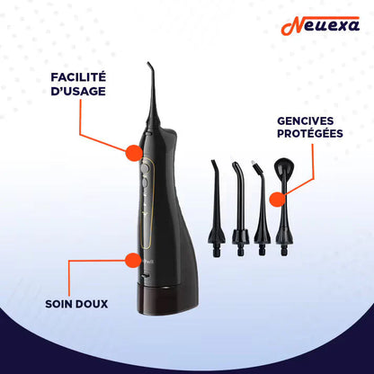 AquaFlosser™ || Appareil de nettoyage des dents à jet d'eau 4-en-1