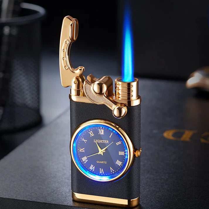 Briquet À Levier Avec Montre Intégrée