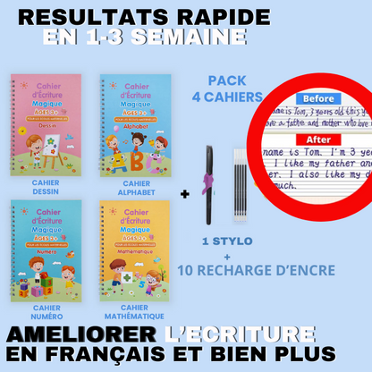 Cahiers Magiques Français Format A5 | UNE ECRITURE PARFAITE EN 14 JOURS CHRONO