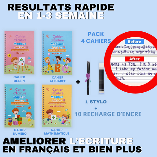 Cahiers Magiques Français Format A5 | UNE ECRITURE PARFAITE EN 14 JOURS CHRONO