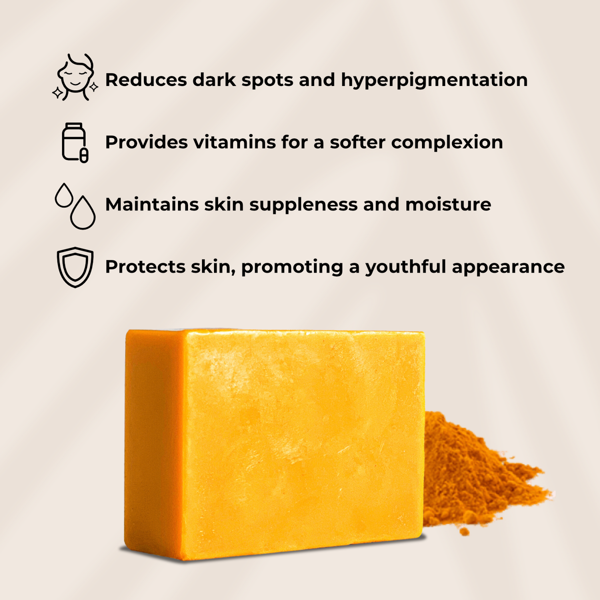 Turmeric Brightening Soap (with Vitamin C, Alpha Arbutin, Oat) 