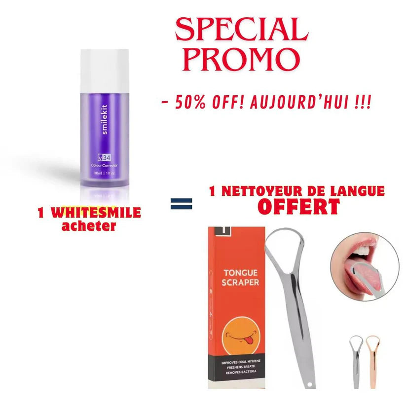 Dentifrice violet Ultra Blanchissant.