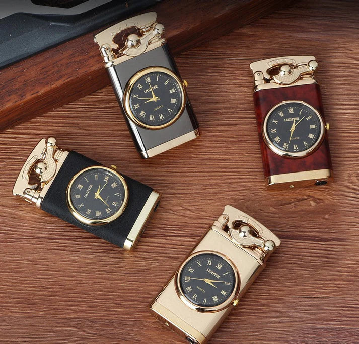 Briquet À Levier Avec Montre Intégrée