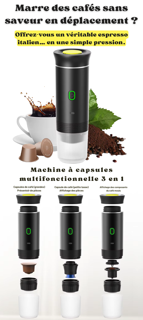 Machine a capsule multifonctionnelle 3 en 1