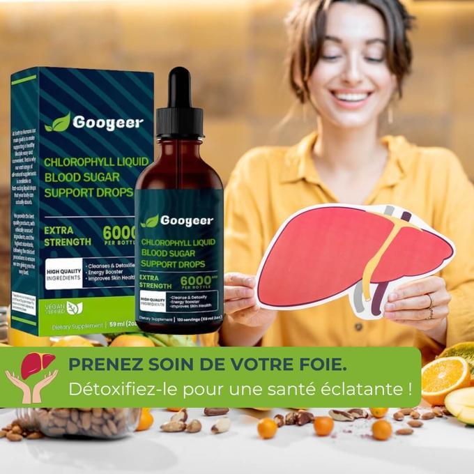 Gouttes de Chlorophylle Naturelle - Détoxification Puissante & Soin Complet du Foie b