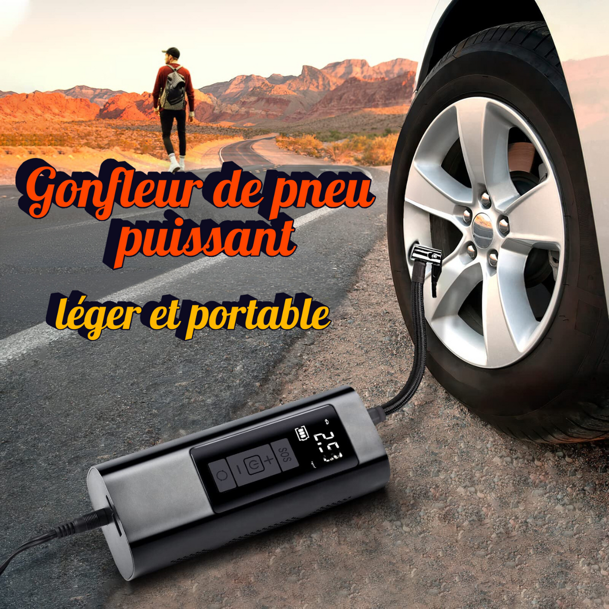 Powerful lightweight and portable tire inflator